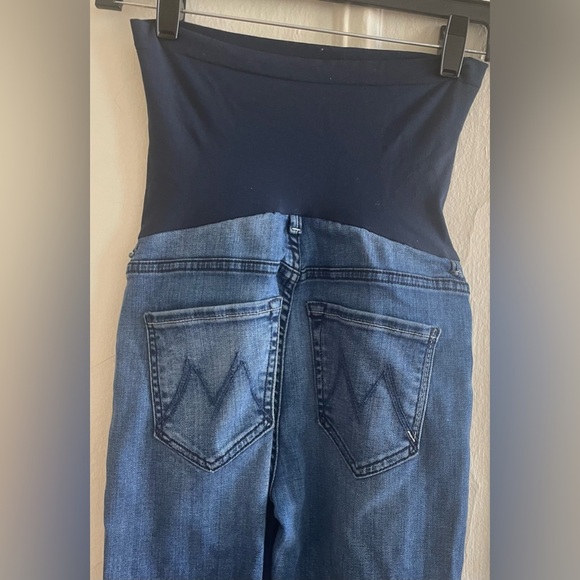 MOTHER BRAND MATERNITY JEANS 25 HIGH WAISTED LOOKER ANKLE IN “WATCH ME” - Picture 5 of 6